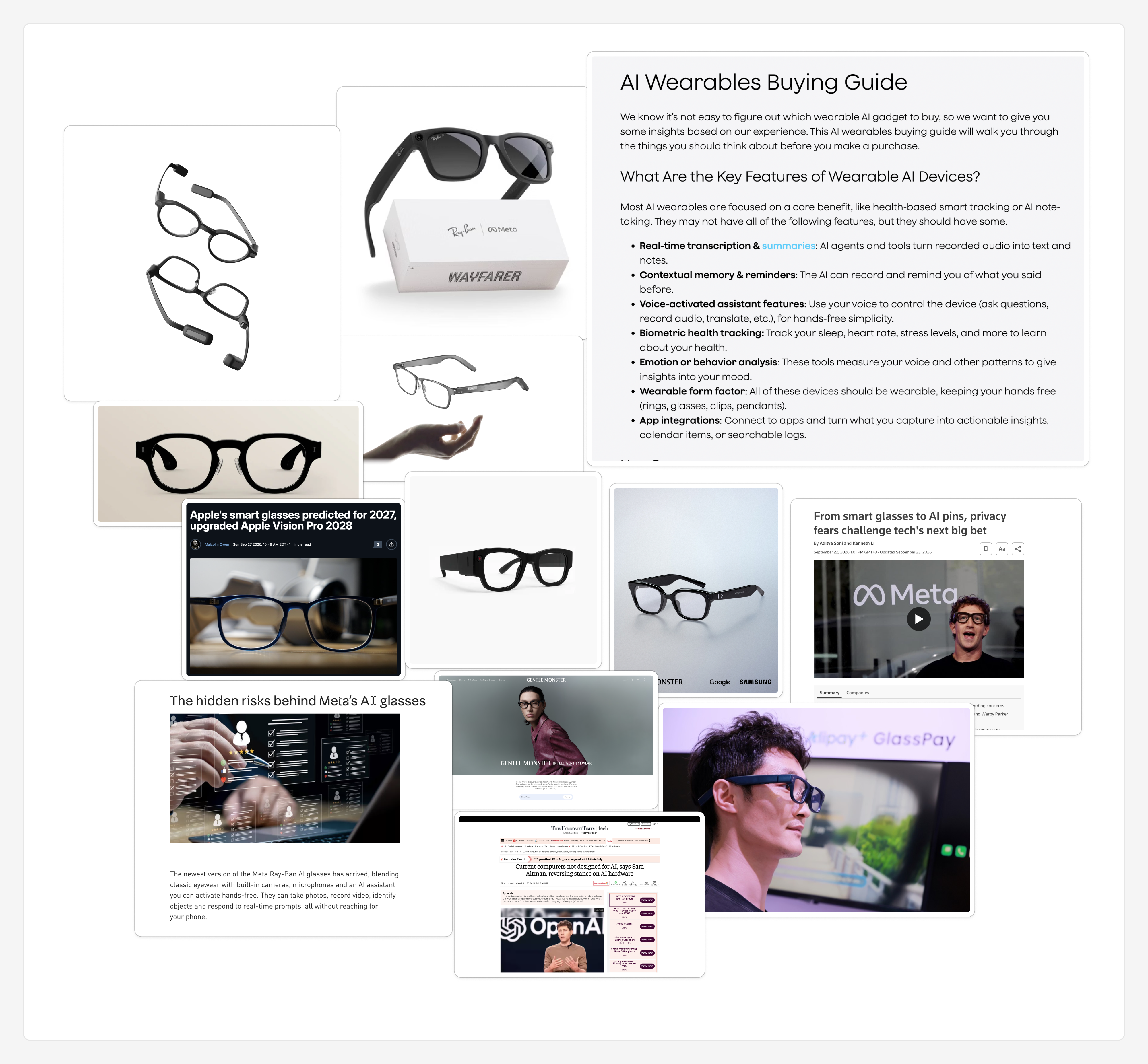 AI glasses overview